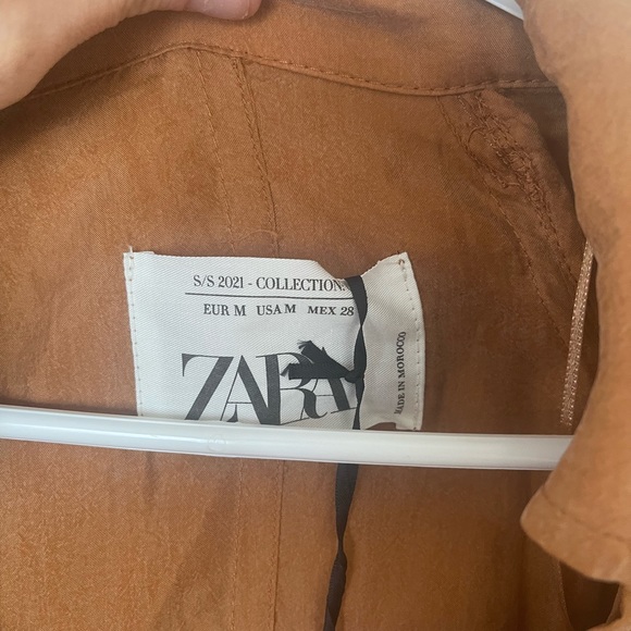 Zara Limited Edition Mustard Flowing Long Trench Coat - Picture 9 of 9